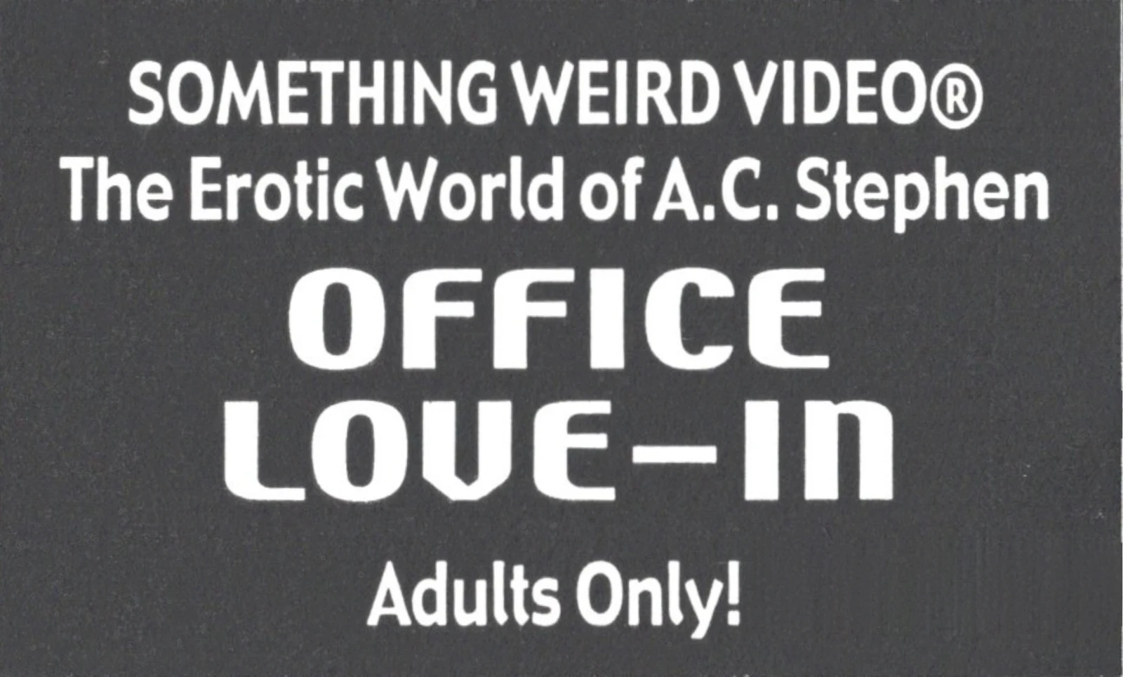 Office Love-In VHS front label scan