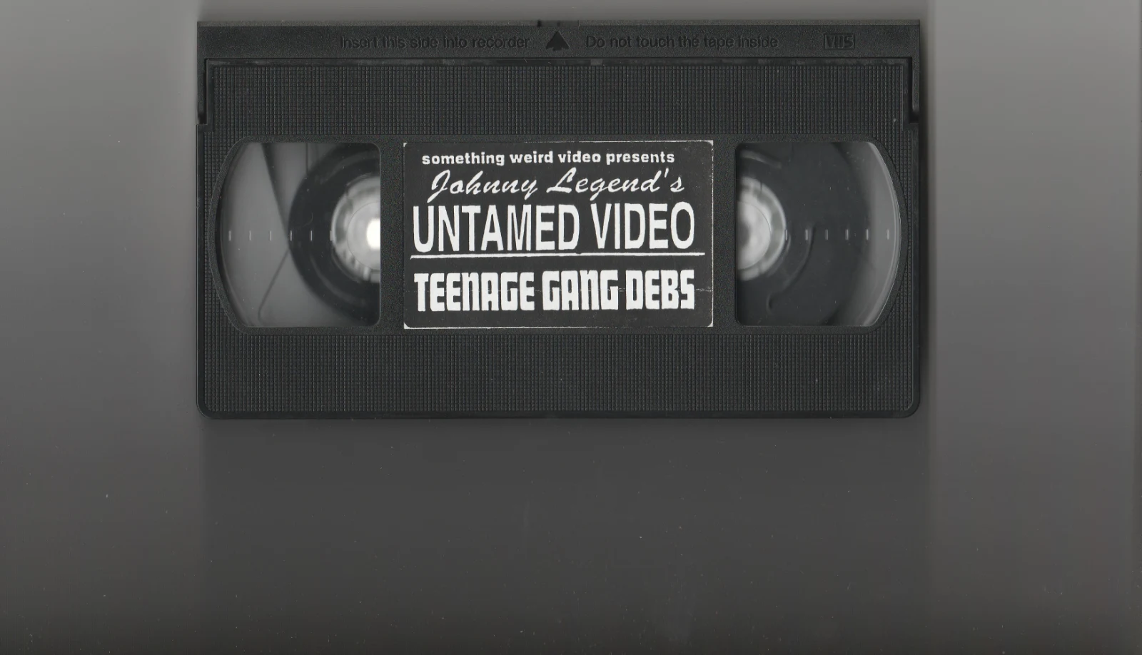 Teenage Gang Debs VHS front label scan