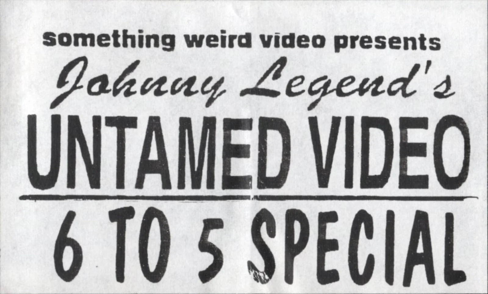 Six to Five Special VHS front label scan