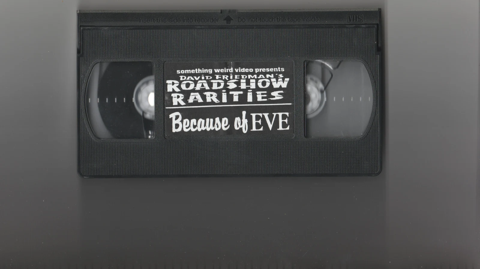 Because of Eve VHS front label scan