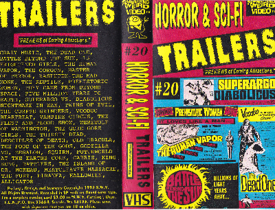 Horror & Sci Fi Trailers VHS cover