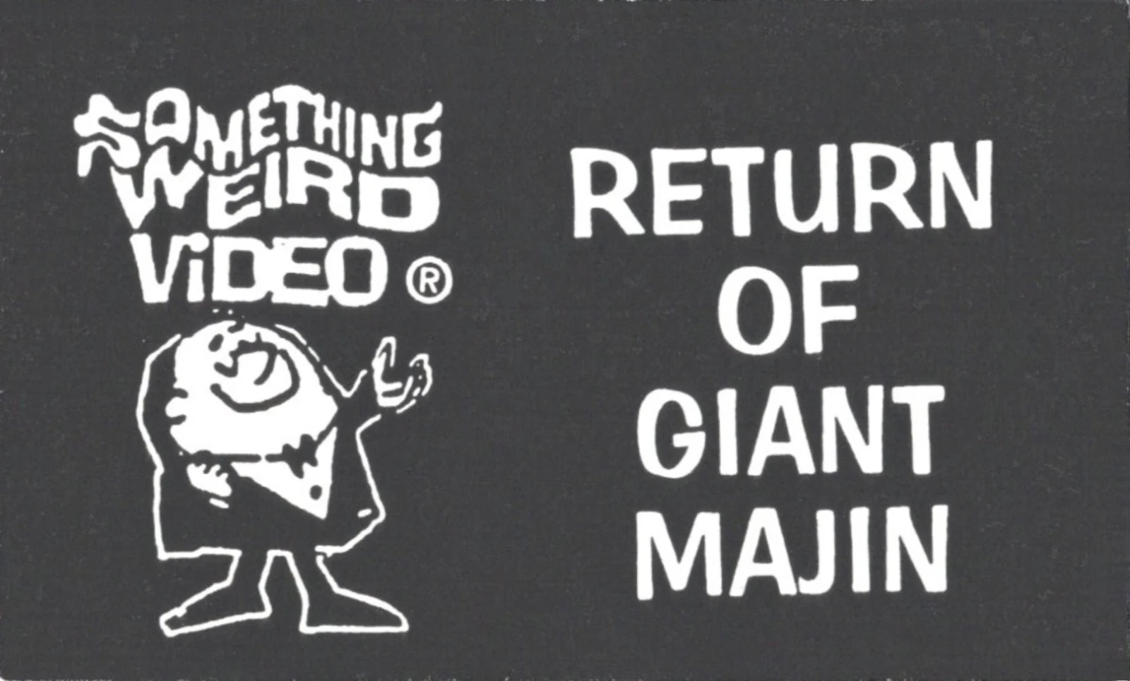The Return of Majin VHS front label scan
