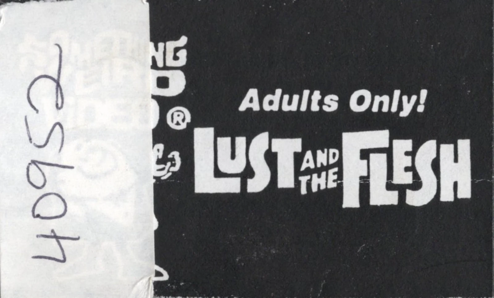 Lust and the Flesh VHS front label scan