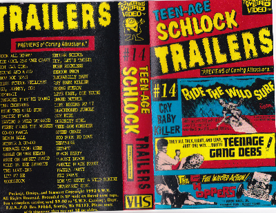Teen Age Schlock Trailers VHS cover