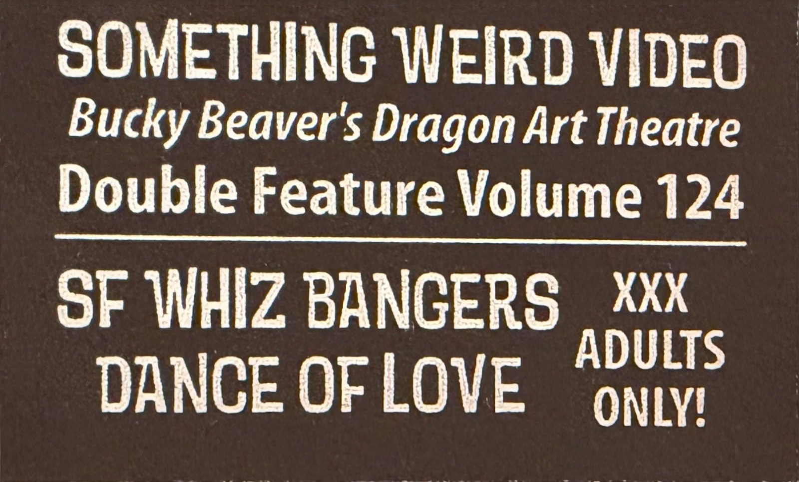 Dragon Art Theatre VHS front label scan