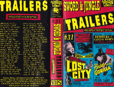 Sword & Jungle Trailers VHS cover