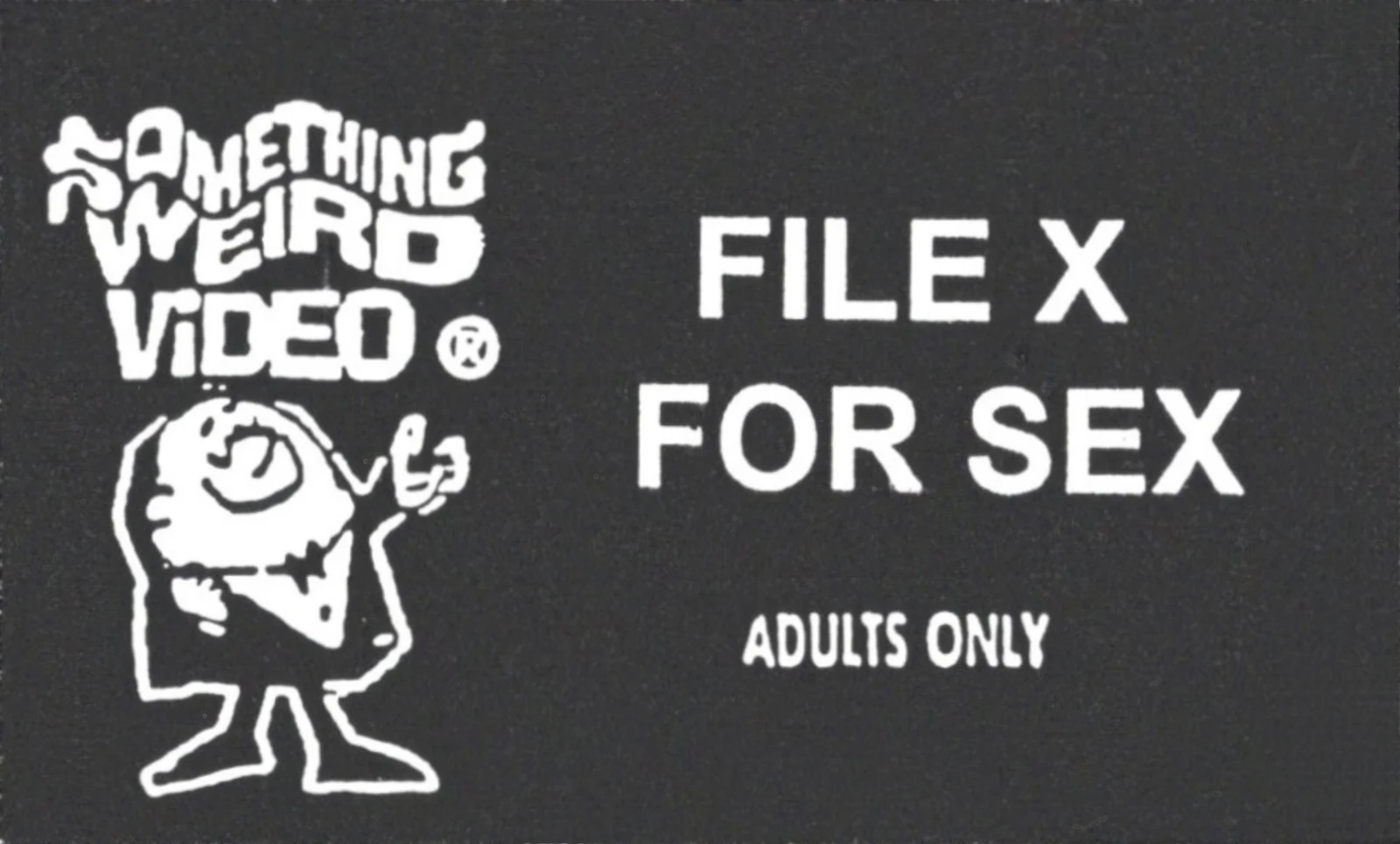 File X For Sex VHS front label scan