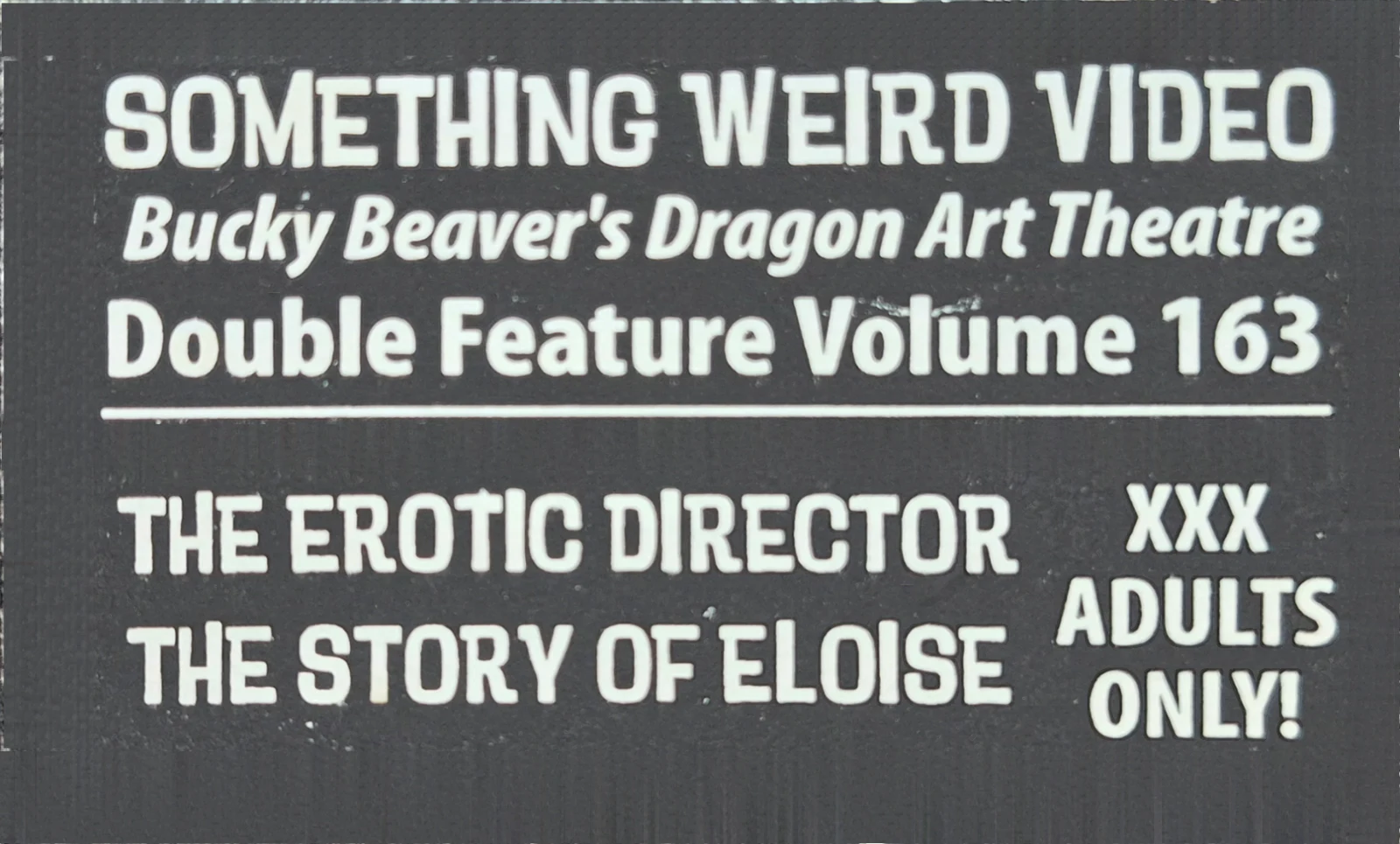 Dragon Art Theatre VHS front label scan