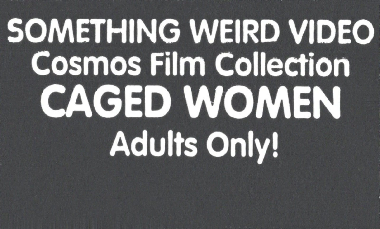 Caged Women VHS front label scan