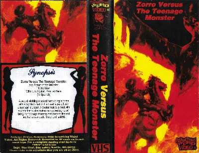 Zorro Versus The Teenage Monster VHS cover