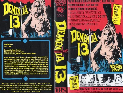 Dementia 13 VHS cover