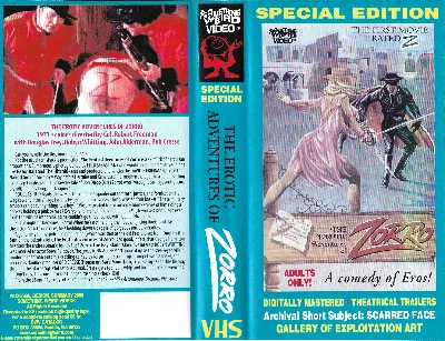 The Erotic Adventures of Zorro VHS cover