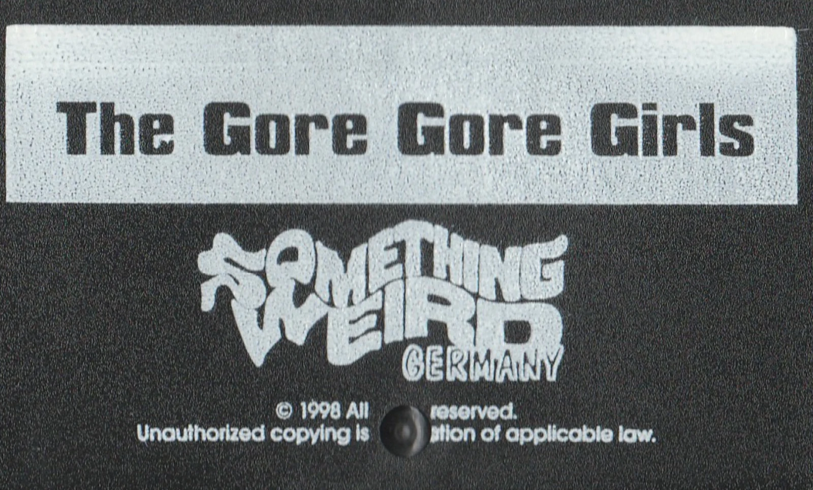 The Gore Gore Girls VHS front label scan
