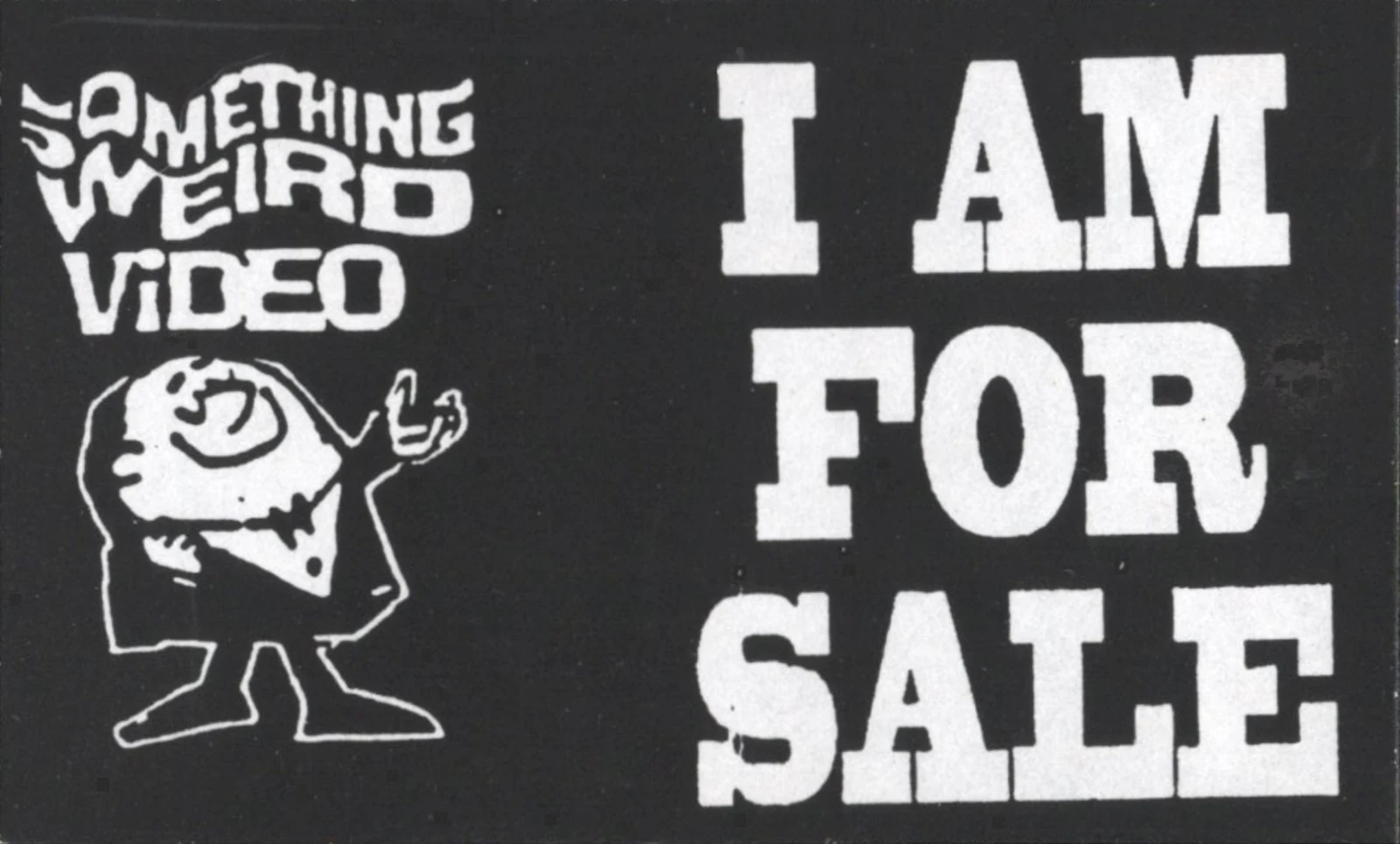 I Am for Sale VHS front label scan