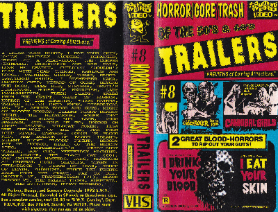 Horror/Gore/Trash of the 50's and 60's Trailers VHS cover