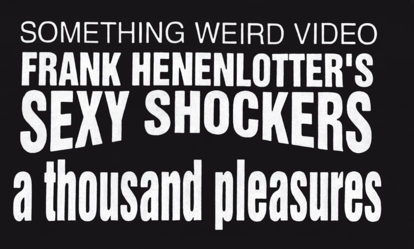 A Thousand Pleasures VHS front label scan