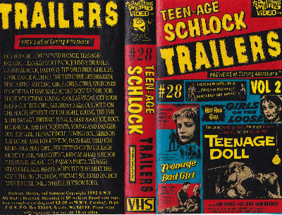 Teen Age Schlock Vol 2 Trailers VHS cover